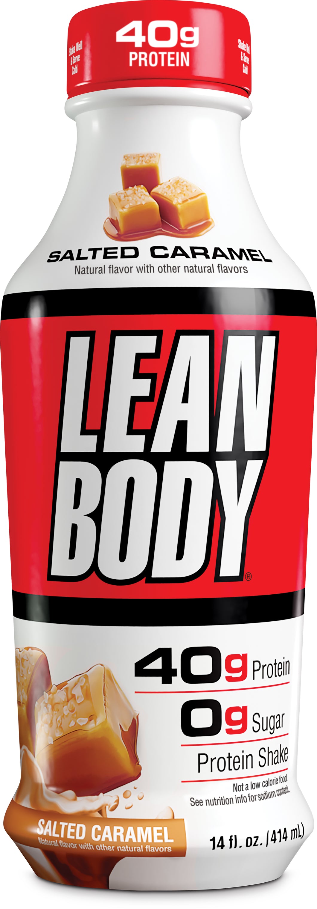 Lean Body Ready-to-Drink 40g Protein Shake, Salted Caramel, 14oz (Pack of 12)