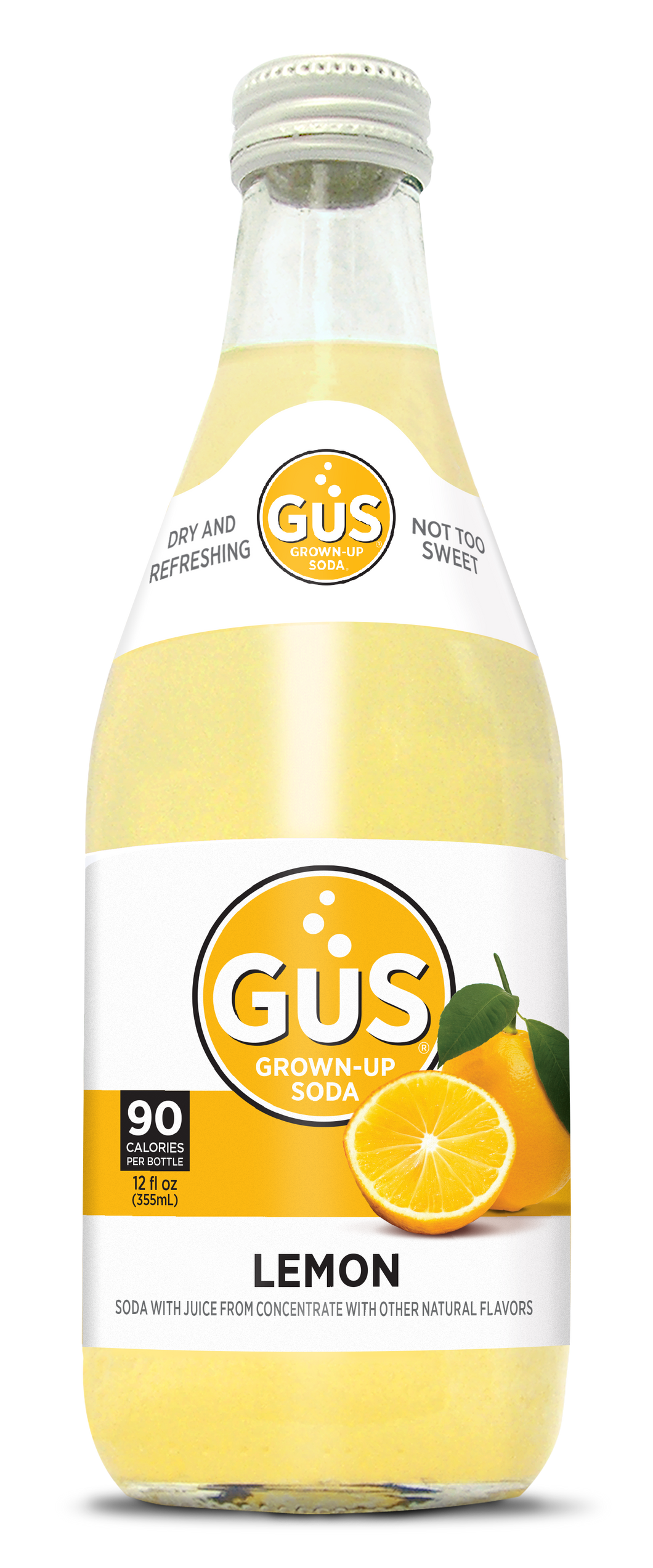 GuS Soda 12oz Lemon