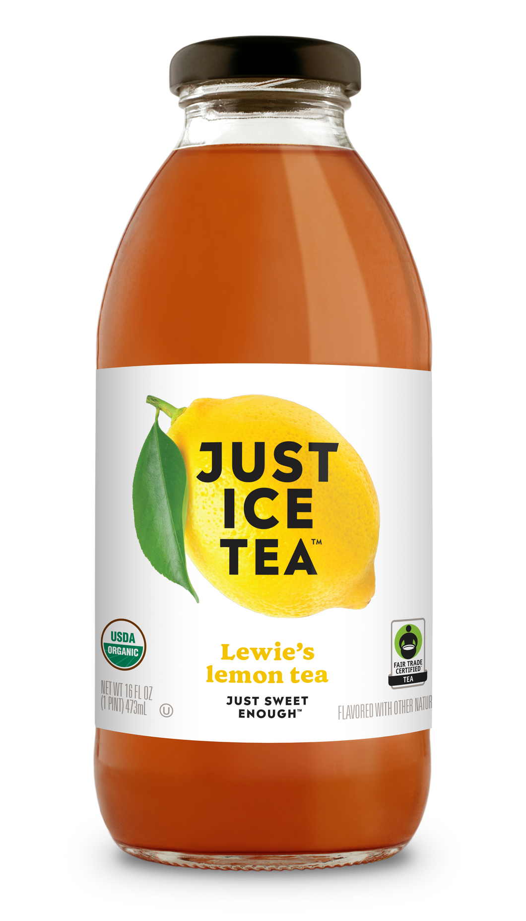 Just Ice Tea, Lewie's Lemon Tea, 16oz (Pack of 12)