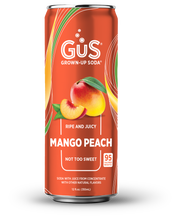 Load image into Gallery viewer, GuS Soda, Mango Peach, 12oz Cans (Pack of 12)
