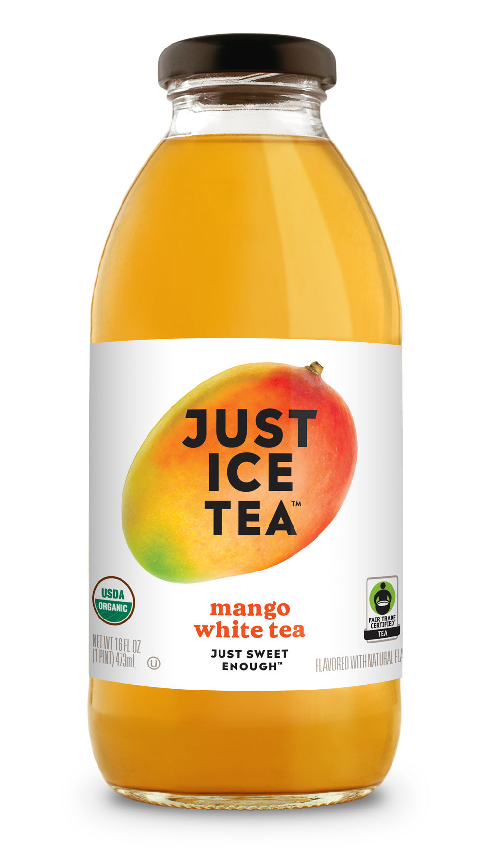 Just Ice Tea, Mango White Tea, 16oz (Pack of 6)
