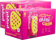 Load image into Gallery viewer, Poppi Prebiotic Soda, Strawberry Lemon, 7.5oz Mini Cans - Multi-Pack
