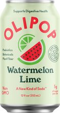 Load image into Gallery viewer, Olipop Sparkling Tonic Prebiotic Drink, Watermelon Lime, 12oz (Pack of 12)
