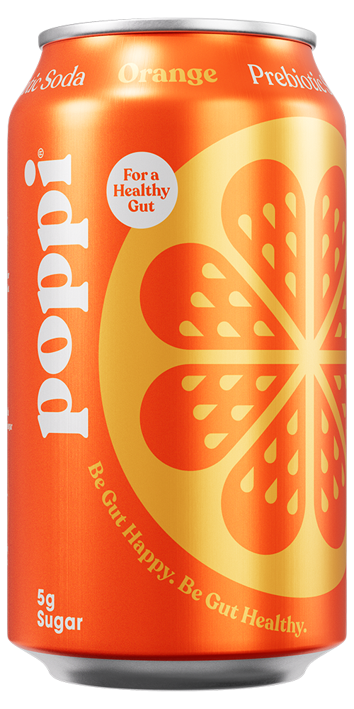Poppi Prebiotic Soda, Orange , 12 oz (Pack of 12)