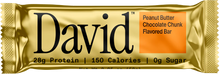 Load image into Gallery viewer, David Protein Bar, Peanut Butter Chocolate, 2.05oz
