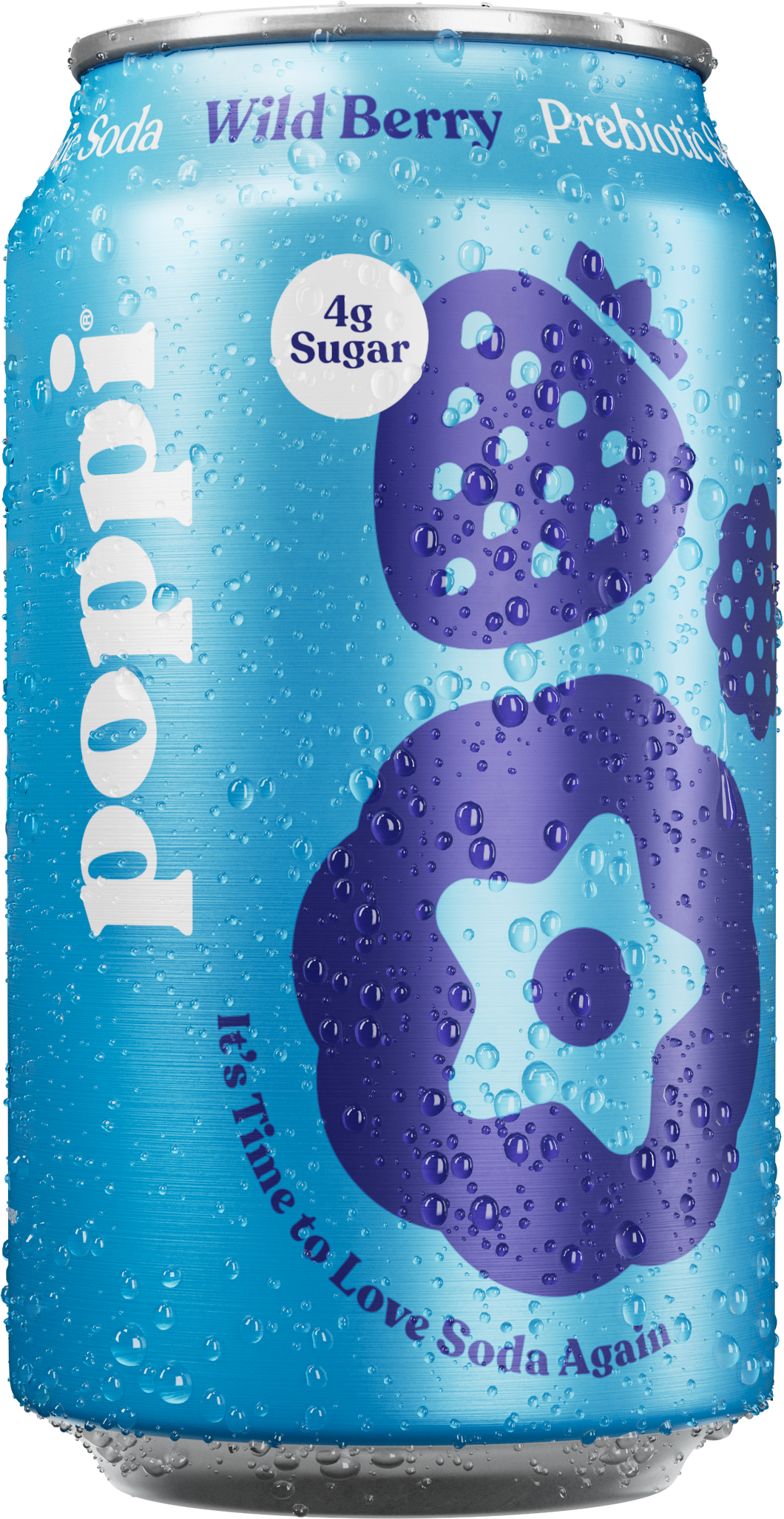 Poppi Prebiotic Soda, Wild Berry, 12 oz (Pack of 12)