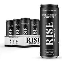 Load image into Gallery viewer, RISE Brewing Co. Cold Brew Coffee, Original Black, 11oz (Pack of 12)
