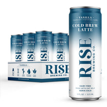 Load image into Gallery viewer, RISE Brewing Co. Cold Brew Latte, Vanilla, 11oz (Pack of 12)
