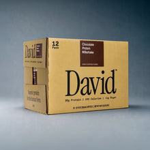 Load image into Gallery viewer, DAVID 30g Protein Milkshake, Chocolate, 12oz (Pack of 12)
