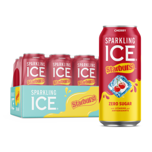 Sparkling ICE Flavored Sparkling Water, Starburst Cherry, 16oz (Pack of 12)