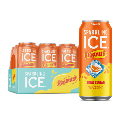 Sparkling ICE Flavored Sparkling Water, Starburst Orange, 16oz (Pack of 12)