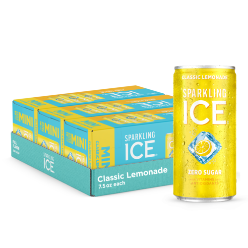 Sparkling ICE Flavored Sparkling Water, Classic Lemonade, 7.5 oz Mini Cans - Multi-Pack