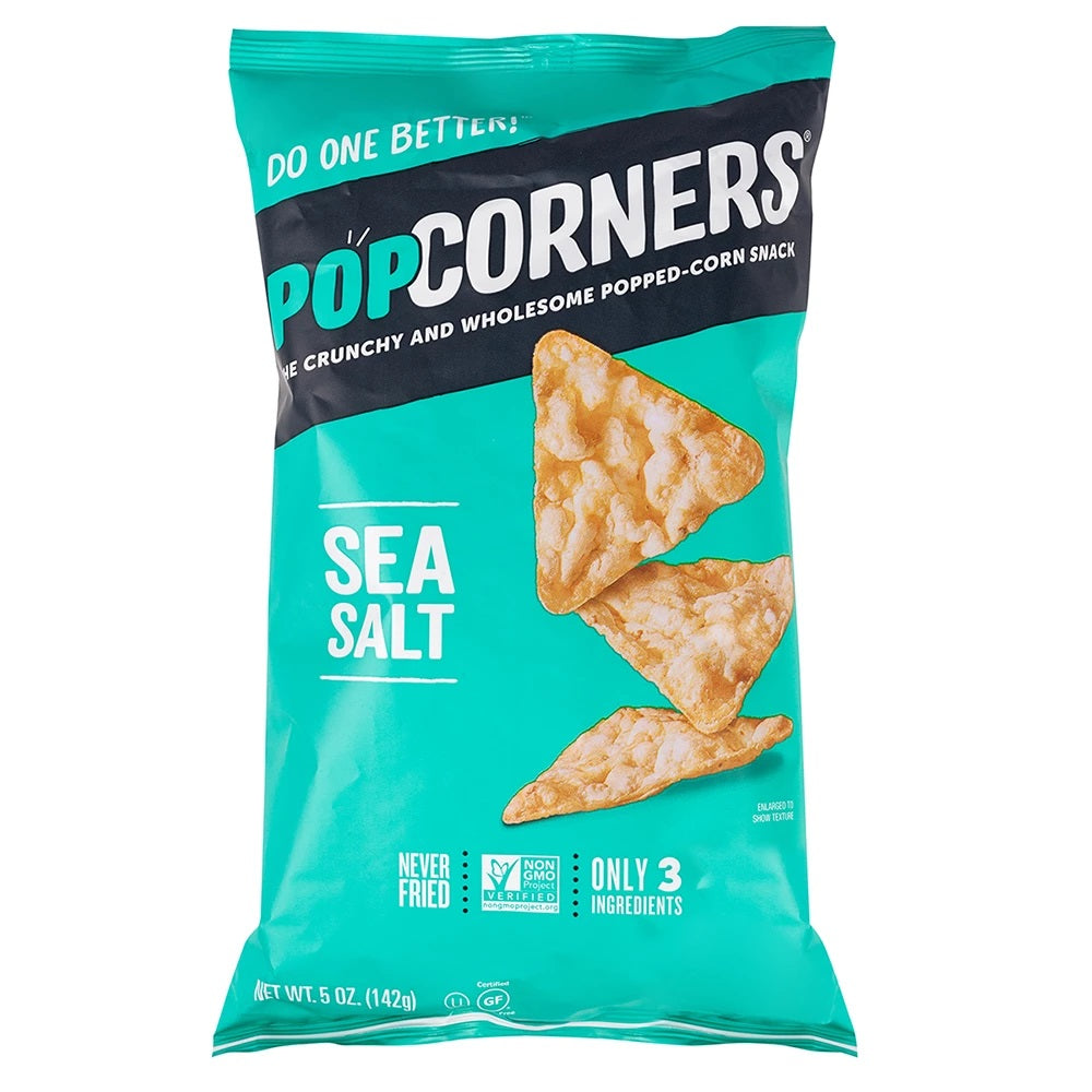 Popcorners Chips, Sea Salt, 5oz (Pack of 12)