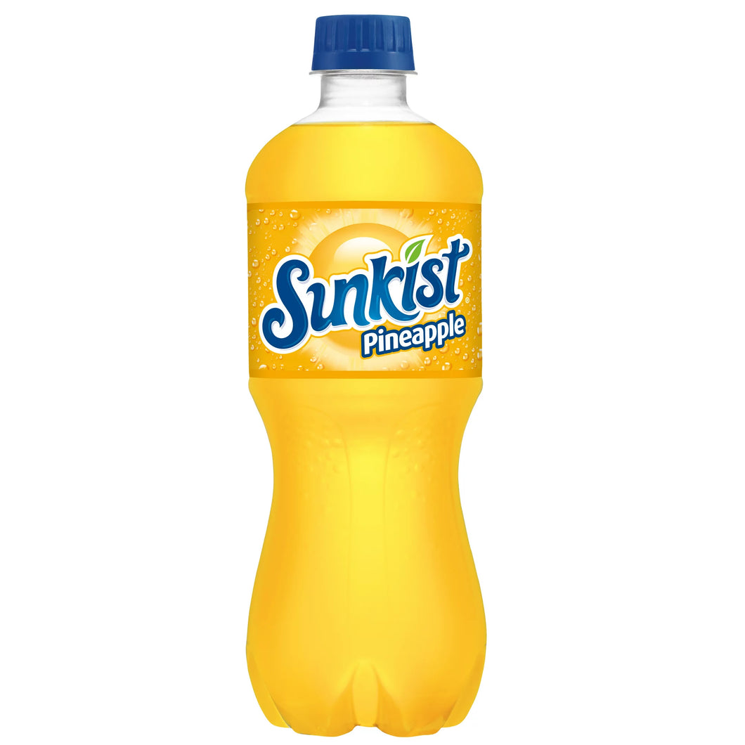 Sunkist Soda, Pineapple, 20oz (Pack of 24)