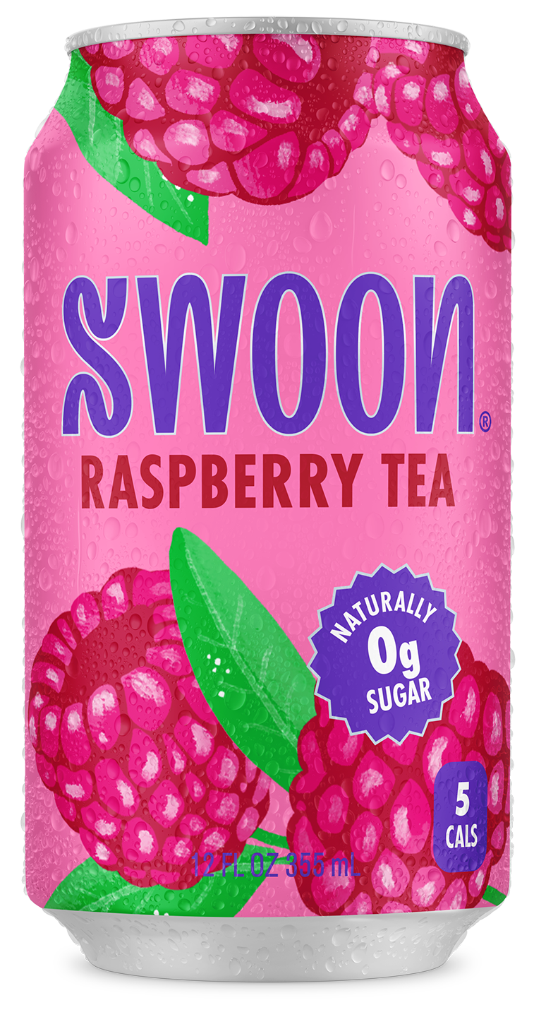 SWOON Sugar Free Iced Tea, Raspberry Tea, 12oz (Pack of 12)