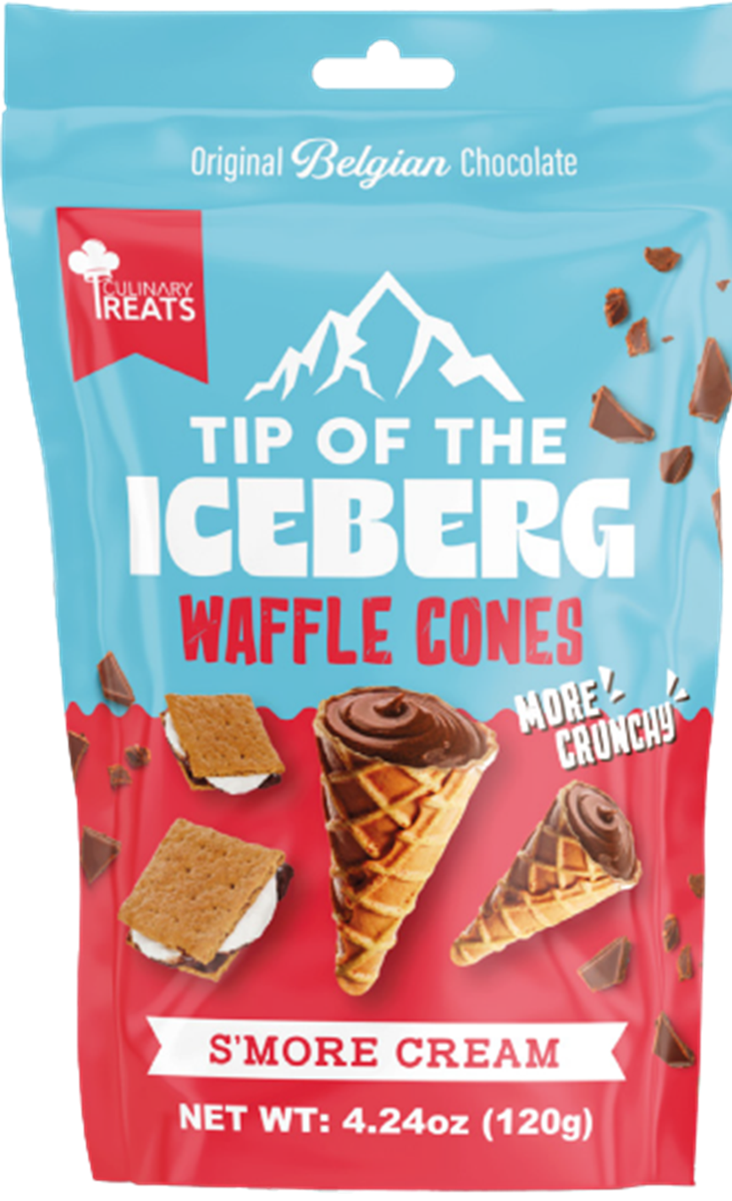 Culinary Treats Tip of the Iceberg Waffle Cones, S'More Cream, 4.24oz - Multi-Pack