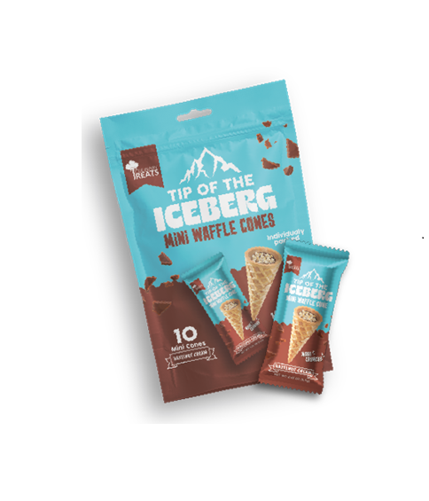 Culinary Treats Tip of the Iceberg Mini Waffle Cones, Hazlenut Cream, 3.52oz - Multi-Pack