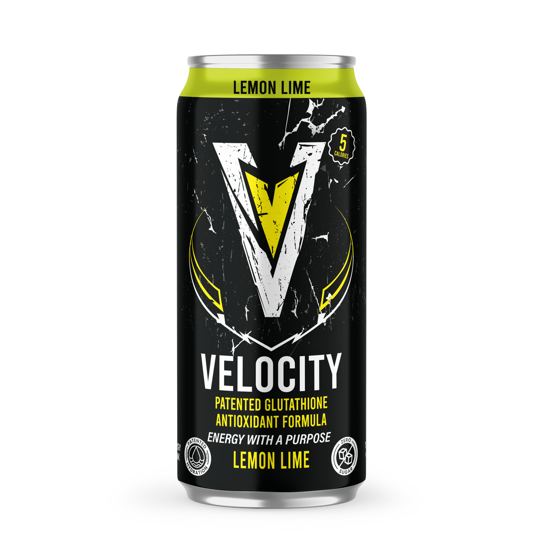 Velocity Energy Drink, Lemon Lime, 16oz (Pack of 12)