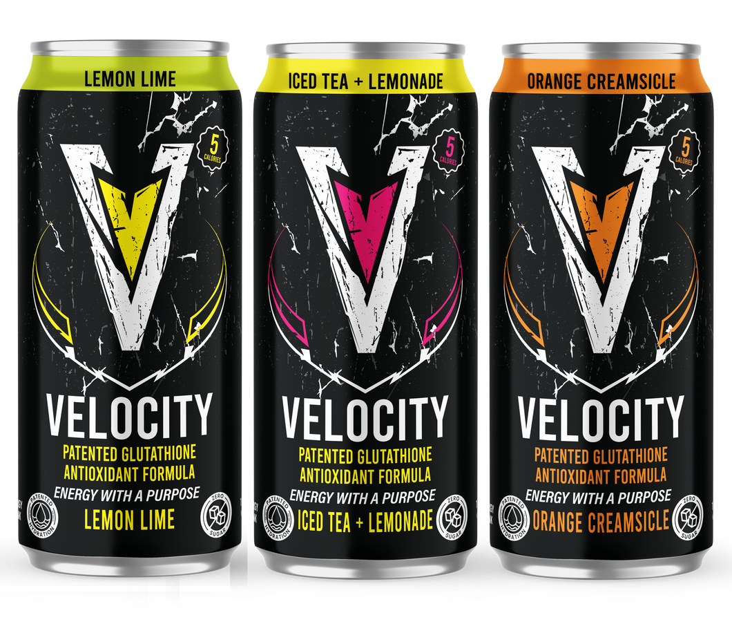 Velocity Energy Drink, 3 Flavor Variety, 16oz (Pack of 12)
