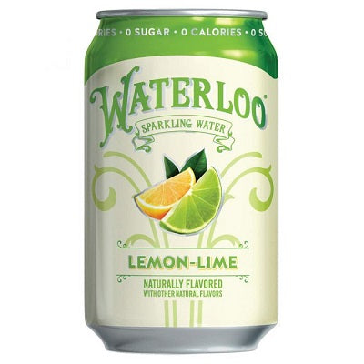 Waterloo Sparkling Water, Lemon Lime, 12oz (Pack of 12)