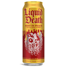 Load image into Gallery viewer, Liquid Death Sparkling Water, Rest In Peach, 19.2oz (Pack of 12)
