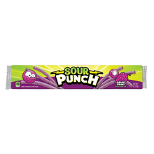 Load image into Gallery viewer, Sour Punch Chewy Candy Straws, Grape, 2oz (Pack of 24)
