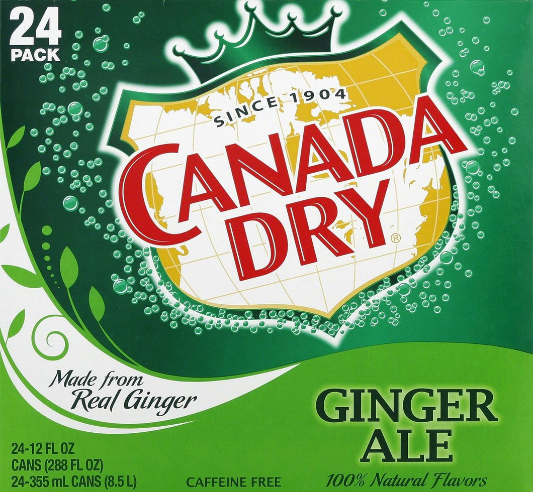Canada Dry Ginger Ale Soda 12oz Cans (Pack of 24)
