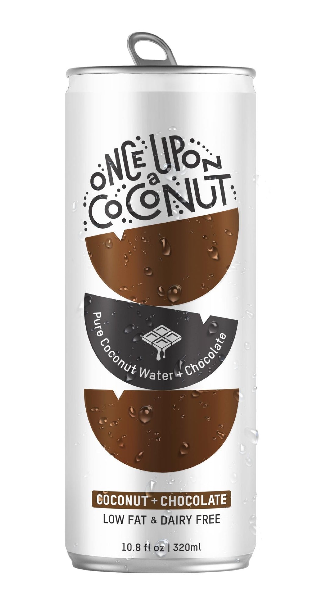 Once Upon a Coconut 100% Pure Coconut Water, Chocolate, 10.8oz (Pack of 12)