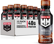 Load image into Gallery viewer, Muscle Milk PRO Series 40g Protein Shake, Knockout Chocolate, 14oz (Pack of 12)
