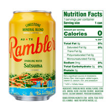 Load image into Gallery viewer, Rambler Sparkling Water, Satsuma, 12oz (Pack of 8)
