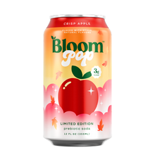 Load image into Gallery viewer, Bloom Pop Prebiotic Soda, Crisp Apple, 12oz (Pack of 12)
