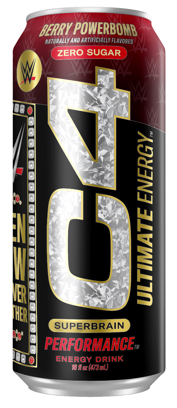 C4 Ultimate Energy Drink, Berry Powerbomb, 16oz (Pack of 12)