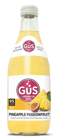 GuS Soda Pineapple Passionfruit 12 oz, (Pack of 24)