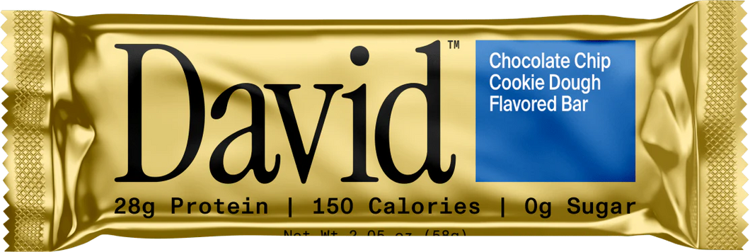 David Protein Bar, Chocolate Chip Cookie Dough, 2.05oz