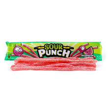 Load image into Gallery viewer, Sour Punch Chewy Candy Straws, Watermelon, 2oz (Pack of 24)
