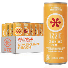 Load image into Gallery viewer, Izze Sparkling Juice, Peach, 8.4 Fl Oz (Pack of 24)

