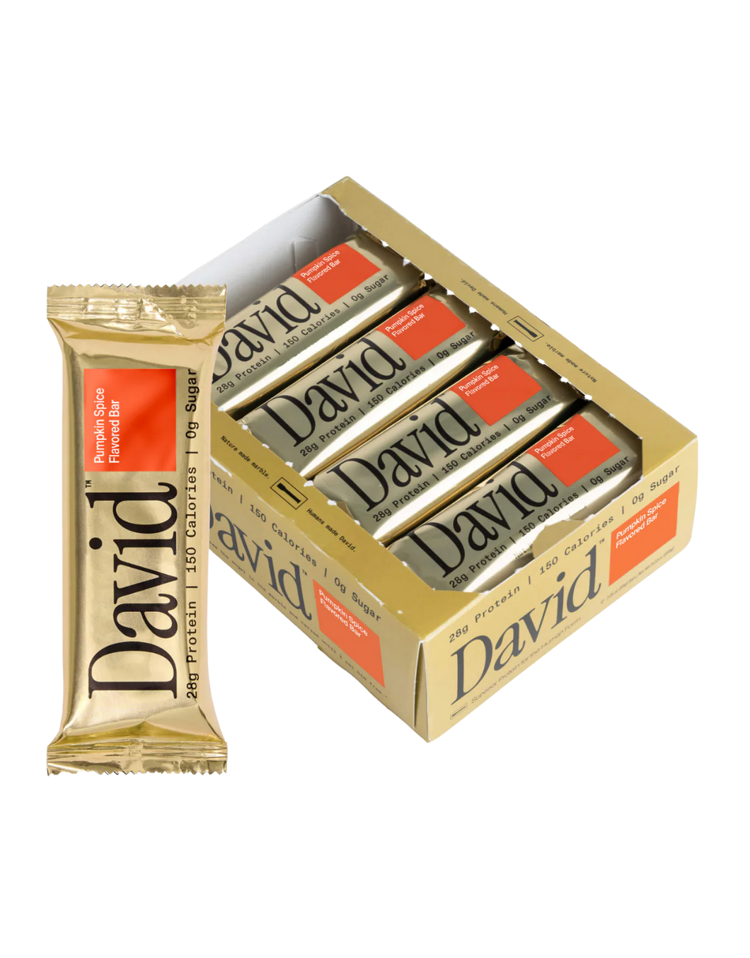 David Protein Bar, Pumpkin Spice, 2.05oz (Pack of 12)