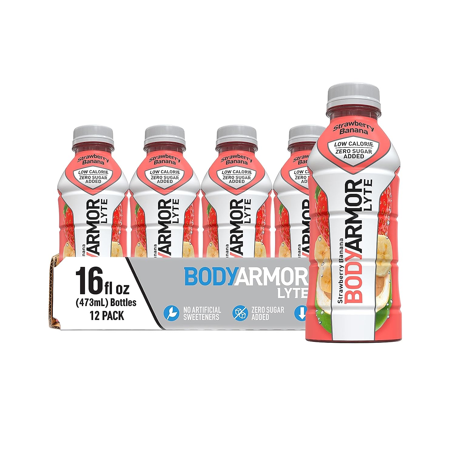 BodyArmor LYTE Electrolyte SuperDrink, Strawberry Banana, 16 Oz (Pack ...