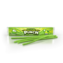 Load image into Gallery viewer, Sour Punch Chewy Candy Straws, Sour Apple, 2oz (Pack of 24)
