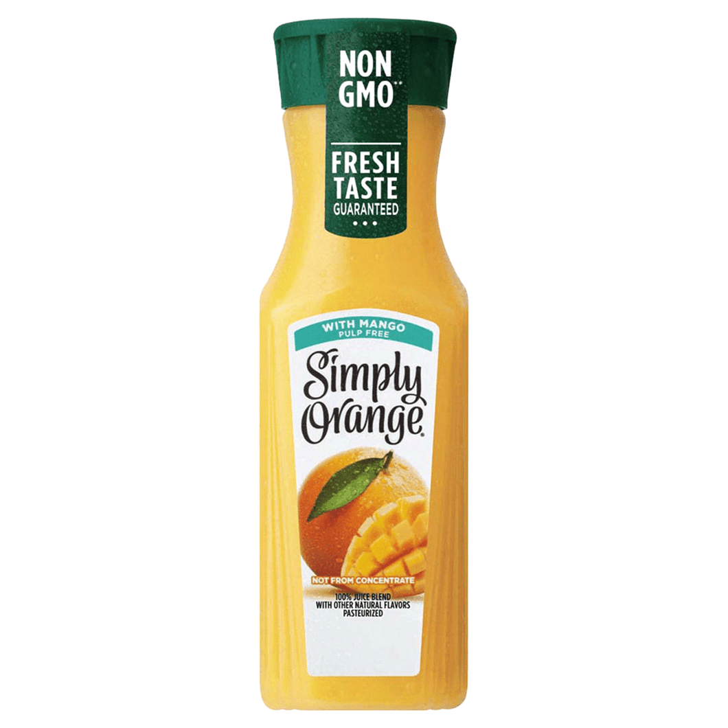 Simply Juices, Orange Juice with Mango, 11.5oz (Pack of 12) - Oasis Snacks