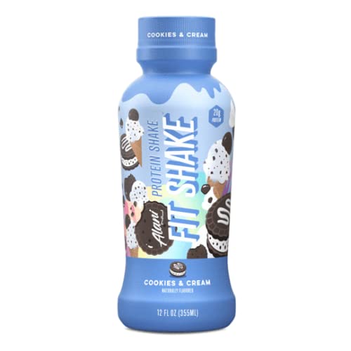 Alani Nu Fit Shake Protein Shake, 20g Protein, Cookies & Cream, 12oz (Pack of 12)
