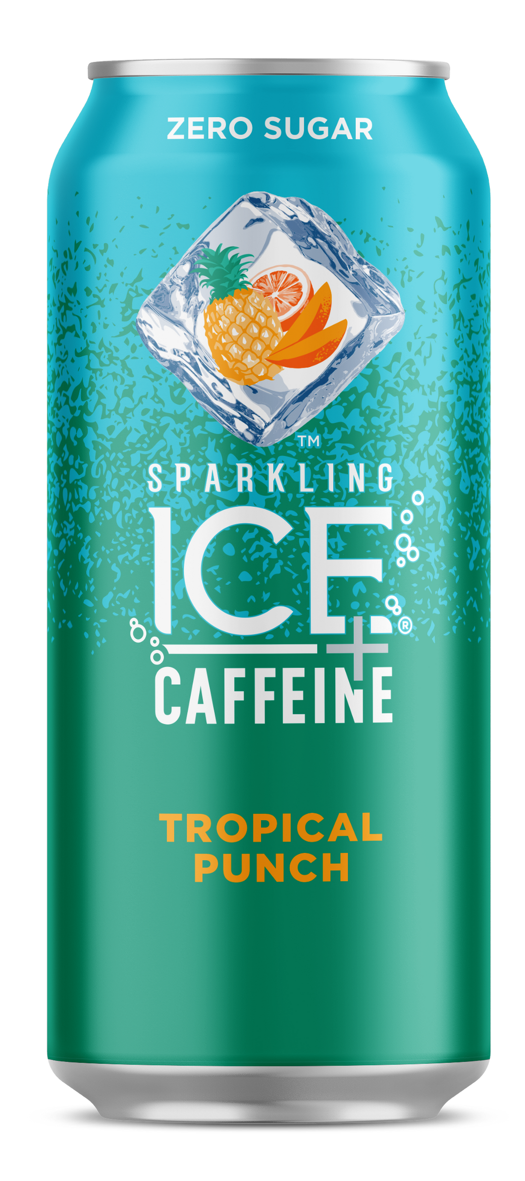 Sparkling ICE Naturally Flavored Sparkling Water + Caffeine, Tropical Punch, 16oz Cans (Pack Of 12)