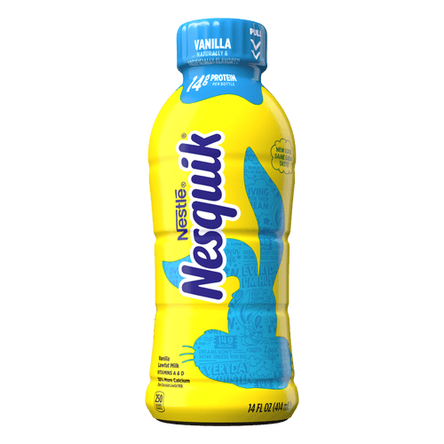 Nestle Nesquik Low Fat 1% Milk, Vanilla, 14 Ounce (Pack of 12) - Oasis Snacks