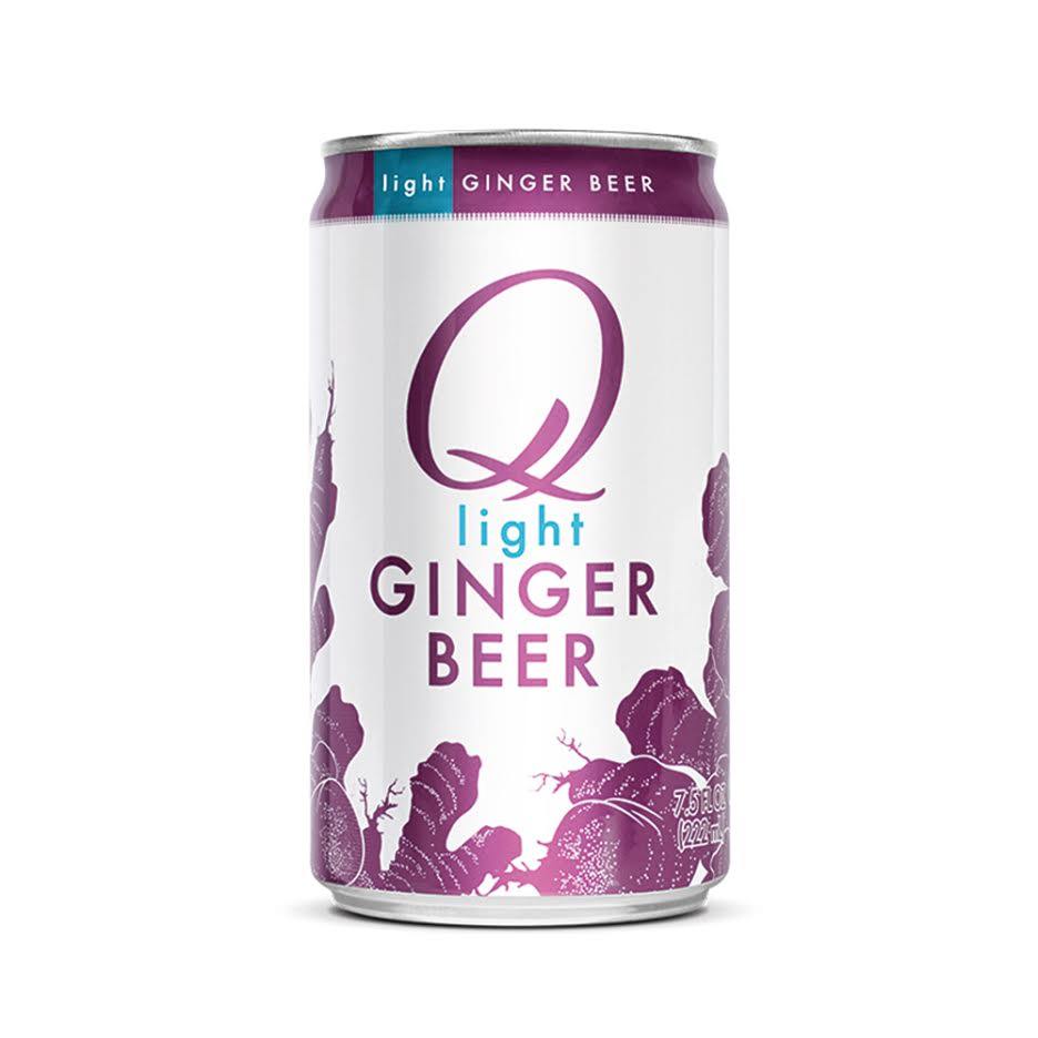 Q Light Ginger Beer, 7.5 oz Cans (Pack of 4) - Oasis Snacks