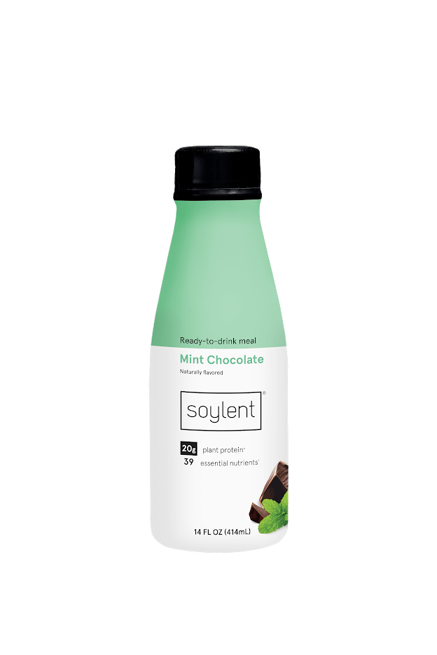 Soylent Meal Replacement Drink, Mint Chocolate, 14 oz Bottles, 12 Pack - Oasis Snacks