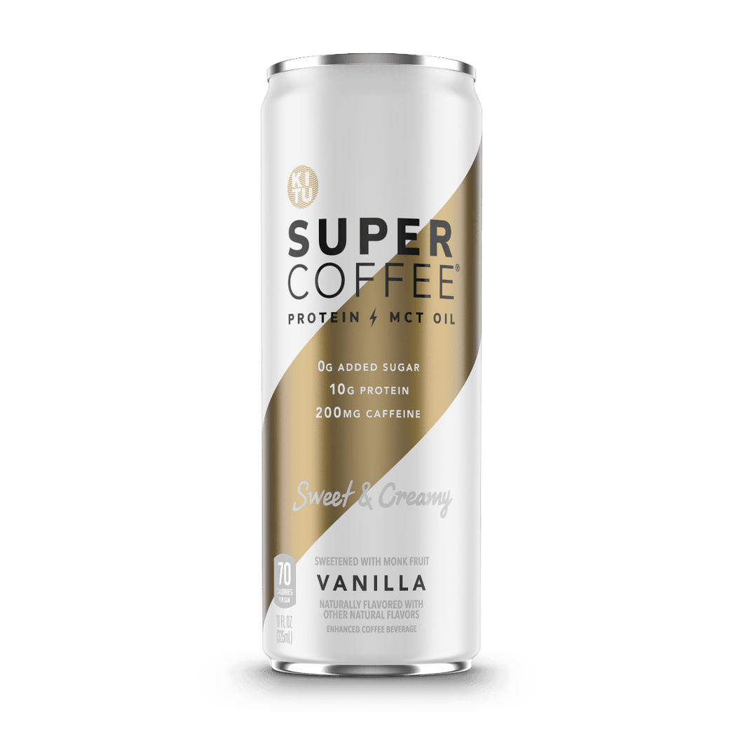 KITU Super Vanilla Coffee, Sugar-Free Formula, 11 oz Cans (Pack of 12) - Oasis Snacks