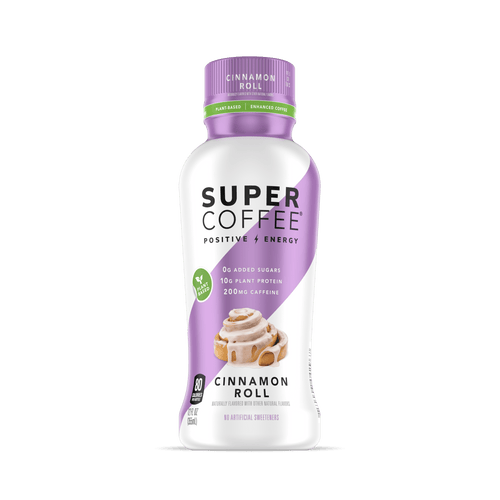 KITU Super Coffee Cinnamon Roll, 10g Plant Protein, 12 oz (Pack of 12) - Oasis Snacks