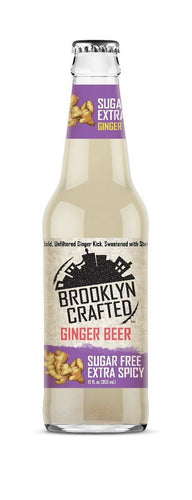 Brooklyn Crafted Sugar Free Extra Spicy Ginger Beer 12 oz (Pack of 12) - Oasis Snacks