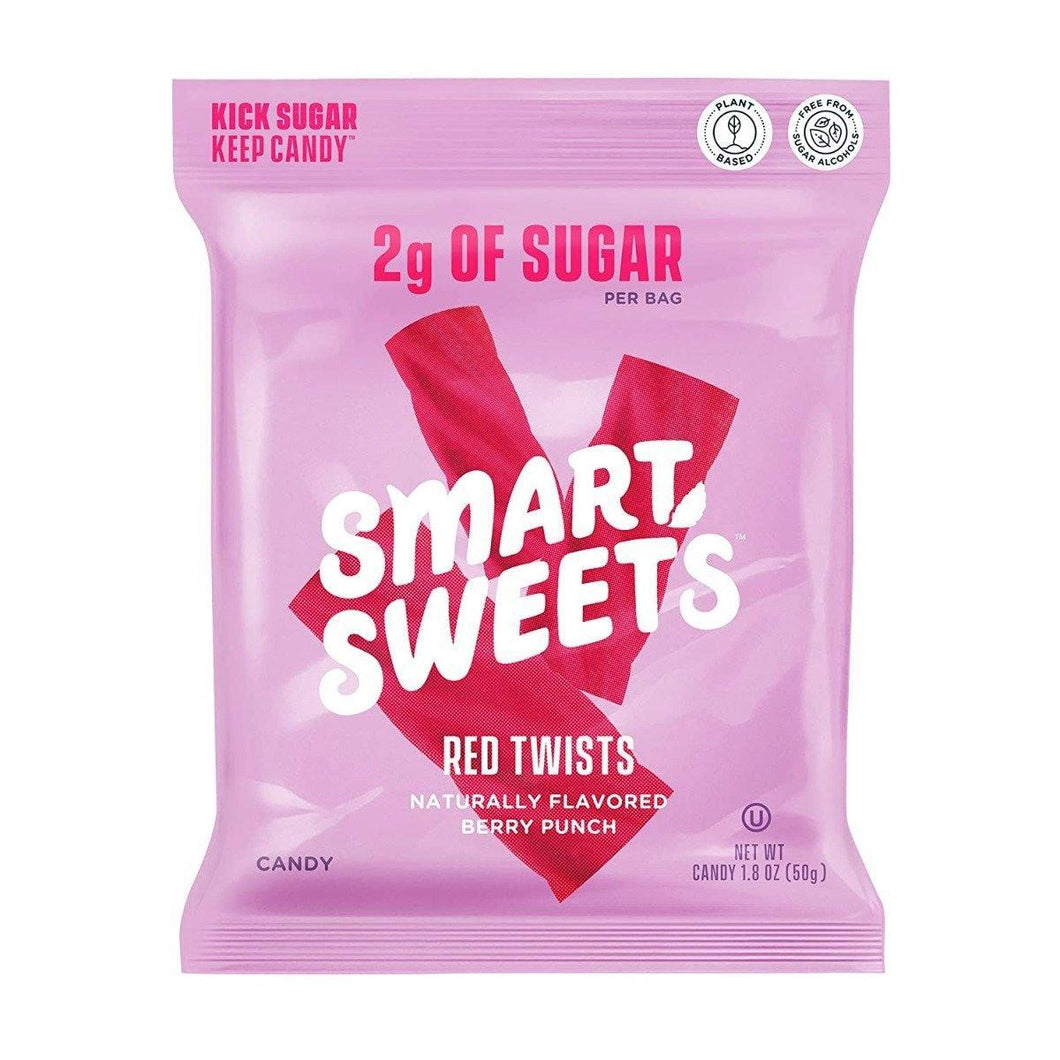 SmartSweets Candy, Red Twists, 1.8oz - Multi Pack - Oasis Snacks