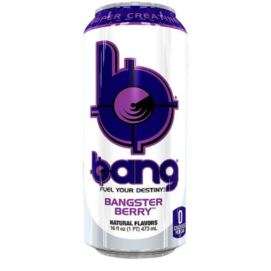 BANG Energy Drink, Bangster Berry, 16oz Cans (Pack of 12) - Oasis Snacks